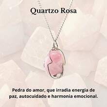 Stone Of Wealth Natural Stones Amethyst Quartz Stainless Steel Chain Power Exclusive Connection To Nature - Rose Quartz - View 2