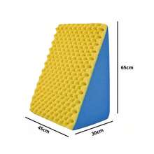 Triangular Therapeutic Backrest Pillow - Multipurpose - Yellow And Blue - Multicolor - View 5