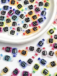 30pcs Cartoon Nail Art Decorations, Realistic Miniature Beverage, Juice, Soda Shapes, Suitable For Daily, Holiday And Party, Adorable Nail Art Accessories, DIY Nails Nail Supplies - Multicolor - View 3