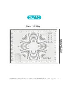 1pc Kneading Board, Pastry Mat, Extra Non Stick Baking Mat With Measurement, Fondant Mat, Counter Mat, Dough Rolling Mat, Pie Crust Mat, Roll Up Receive Kneading Pad, Back To School