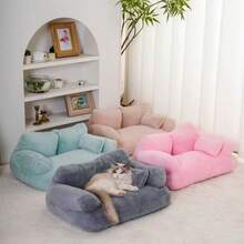 4 saisons Canapé pour chat de compagnie, Lit de chat amovible et lavable, Lit de chien, Lit de chat, Fournitures pour animaux de compagnie - Gris foncé - Voir 3