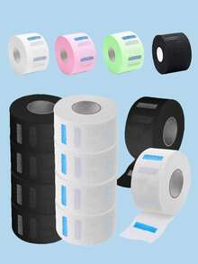 1 Roll/5 Rolls Disposable Neck Strips, Salon Hairdresser Neck Paper Towels With Elastic Adhesive Strips, Hair Coloring Neck Protection Stickers