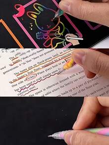 儿童金属彩虹色笔套装 - 细头绘画涂鸦笔，适合3岁以上儿童，适用于各种手工制作，是送给孩子的完美生日/复活节/新年礼物。