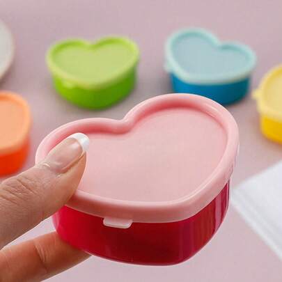 Conjunto de 5 Mini Caixas Organizadoras de Lanches Multicoloridas, Mini Marmitas, Recipientes para Doces e Nozes, Organizadores de Temperos e Geleias, Recipientes para Molhos de Salada, Recipientes Plásticos para Condimentos com Tampa, Ideais para Lancheiras, Material Escolar e Volta às Aulas