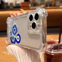 NewBlue Evil Eyes Agate Flower Starfish Element Design Shockproof Clear Phone Case , Space-Grade Transparent Cover For Ultimate Drop Protection - Compatible With IPhone [X/Xs/11/12/13/14/15/16 Pro/16 Promax] ,Birthday Present For Him/HerhotSuitable For IPhone 17 Air - 無色 - 查看 4