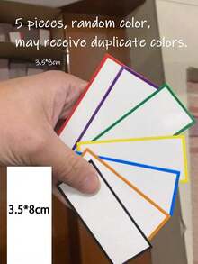 5pcs/Set Rectangular Magnetic Refrigerator Message Board,Reusable Magnetic Notes,Multifunctional Fridge Whiteboard,Tear-Off & Writeable, Business Memo Notepad,Strong Magnetic Backing, Smooth Dry Erase Surface,Reusable Shopping List And To-Do List Manager,Back To School Edition - Erasable Labels, Suitable For Whiteboards, Refrigerators, Storage Cabinets - Multicolor - View 14