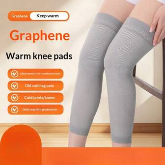 1 st/2 st grafen termiska knäskydd, gammal version kalla ben luftkonditionering rumsled kylskydd värme elastisk tjock knähylsa