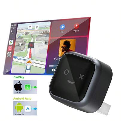 2026 Enhanced Wireless CarPlay Adapter 2-In-1 Wired-To-Wireless Conversion Plug-And-Play, Fast Auto-Connection With Zero Delay USB/USB-C Mini Compact Design (Black)