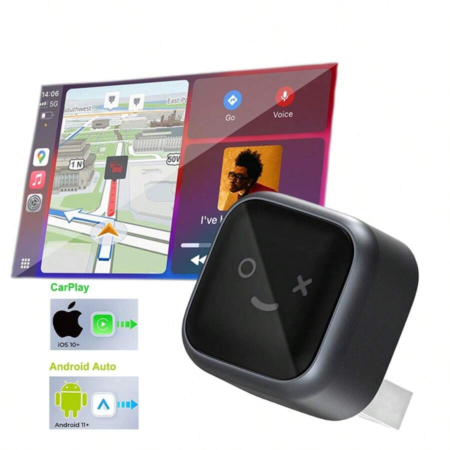 2026 Enhanced Wireless CarPlay Adapter 2-In-1 Wired-To-Wireless Conversion Plug-And-Play, Fast Auto-Connection With Zero Delay USB/USB-C Mini Compact Design (Black) - màu đen - Xem 1