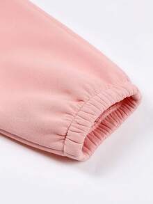 Women'S Fleece-Lined Hoodie & Printed Sweatpants Set , Machine Washable, Pocket Detail, Comfortable Warm  Women'S Fleece-Lined Hoodie & Printed Sweatpants Set - Oversized V-Napkin Hoodie With "NO WORRIES GOD GOT ME" Print, Fleece-Lined Pants, Machine Washable Winter Warmth, Pocket Detail, Cozy Casual Outfit For Fall/Winter, Faith-Inspired Casual Wear  Conjunto Deportivo Sport Outfit Women  Athletic Sets Women  Women's Winter Clothing Of Women's Winter Clothing Women's Winter Fashion Women's Winter Promotion Of Women's Winter Clothing Christmas  Ugly Christmas Sweater Women Curve - 粉色 - 查看 6