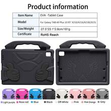 Apple 卡片夹 1 件黑色拇指握把夹，高品质 EVA 防震防摔平板电脑保护套