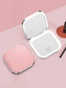 LED Makeup Mirror, Portable Mini LED Makeup Mirror, USB Rechargeable Tabletop LED Lamp Travel Vanity Mirror, Foldable Mirror, Suitable For Vanity Or Dorm, 3 Lighting Modes - White, Natural, Warm, Dimmable, USB Rechargeable Portable Foldable Tabletop Makeup Mirror, Foldable Vanity Mirror, Suitable For Dorm, Travel, Makeup, Office, Bedroom, Best Gift For Women - Multicolor - View 14