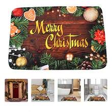 YQQ DOITOOL 1Pc Creativo Navidad Piso Mat Hogar Impresión Alfombra Único Hogar Suministro de Navidad Decoraciones de Navidad Adornos de Navidad5735 - ColorVariado - Ver 6