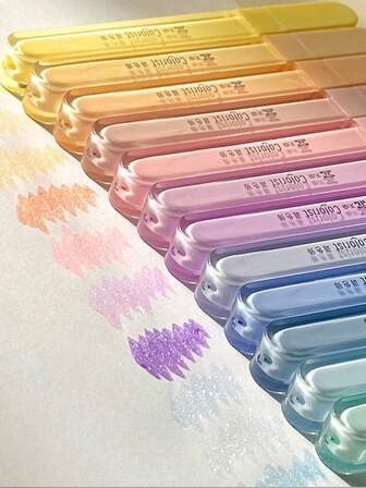 3 st fluorescerande överstrykningspennor, färgskiftande markörer för stjärnhimmel, lämpliga för studenter, bullet journaling, teckning, nödvändigt för skolstart