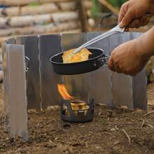 1 Set Pantalla cortavientos de aluminio ultraligera - Perfecta para cocinar al aire libre - Multicolor - Ver 4