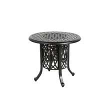 Aluminum Outdoor Table With Ice Bucket, Patio Side Table, Aluminum Side Table With Adjustable Foot Pads, Small Outdoor Coffee Table - 黑色 - 查看 6