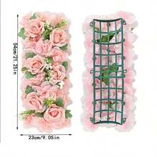 人造玫瑰花环拱门装饰，长款仿真玫瑰花束 - 人造花桌饰 - 人造花墙背景，适用于派对、新娘送礼会及其他活动花艺布置 - 彩色 - 查看 8