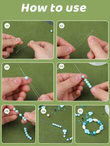 1 Set DIY Beading Needles, Includes Middle Hole Beading Needles, Thin Long Seed Bead Needles, Jewelry Making Tools For Bracelets, Necklaces (Random Color Accessories)