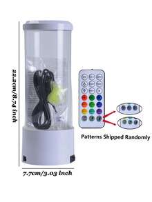 水族箱灯 水母灯 鱼缸装饰 遥控RGB水族箱夜灯 12色LED水族箱装饰 宠物用品 节日礼物 水母灯（白色） - 白色 - 查看 10