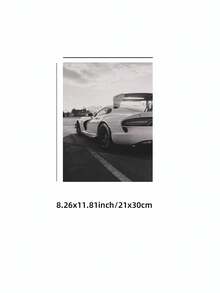 1幅无框道奇蝰蛇精美艺术版画，黑白跑车摄影，复古风格汽车墙饰，男士专属空间装饰，阳刚家居装饰，送给汽车爱好者的礼物 - 彩色 - 查看 13
