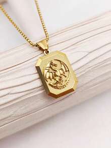 1pc Dragon Pendant Necklace, Punk Style Street Fashion Accessory For Men