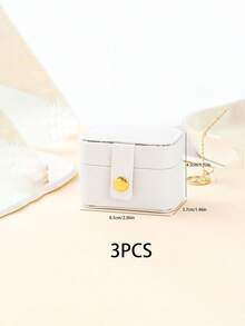 1 hộp đựng đồ trang sức bằng da tối giản di động, đựng nhẫn, vòng cổ, hoa tai, son môi, hộp đựng đồ trang sức trưng bày hộp quà tặng cho phụ nữ hộp đựng đồ dùng du lịch thiết yếu khi trở lại trường ký túc xá - Nhiều màu - Xem 21