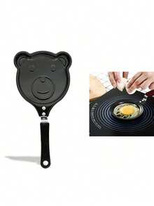 Mini Egg Frying Pan, Non-Stick Omelet Pan, Mini Non-Stick Frying Pan With Handle, Portable Camping Cooking Omelet Pan For Cooking Baking - Black - View 7