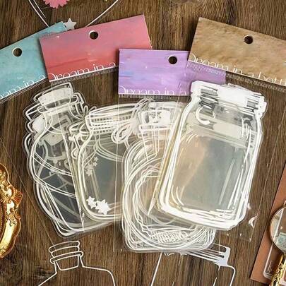 20/40/80/100pcs/Pack Waterproof Vinyl Stickers For Laptop, Guitar, Fridge, Skateboard, Scrapbook - Bottle Shaped - Decorate With Style!