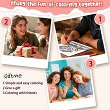 GDTME Children's Coloring Book "Swear Words Are Also A Form Of Care": Bold And Simple Pattern Coloring Book, Suitable For Adults, Cute Coloring Book, Perfect Gift For Christmas Parties, Halloween And Birthdays - Special Scene Coloring To Relieve Stress: Suitable For Friends Who Enjoy Coloring And Back To School Season (Warm Space Coloring) - 7.9 Inch * 7.9 Inch - View 5