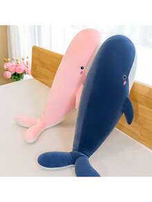 Molutian 2 Sizes (50/80cm) Plush Whale Doll, Realistic Soft Cute Animal Whale Pillow, Lovely Cushion, Creative Birthday Gift, Home Decor, Christmas Gift, Sea Monster, Cute Pillow, Plush Penguin Doll, Marine Plush Doll, Plush Penguin, Plush Whale Shark Doll - Multicolor - View 9