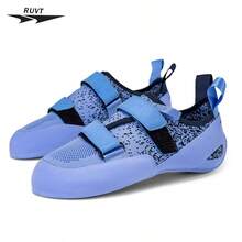 RUVT Climbing Shoes With Supportive Fit And High-Traction Rubber Sole For Indoor Walls, Bouldering Routes And Rock Training, Lightweight Comfortable Design For Men And Women (Size 33–46) - Blue - View 2