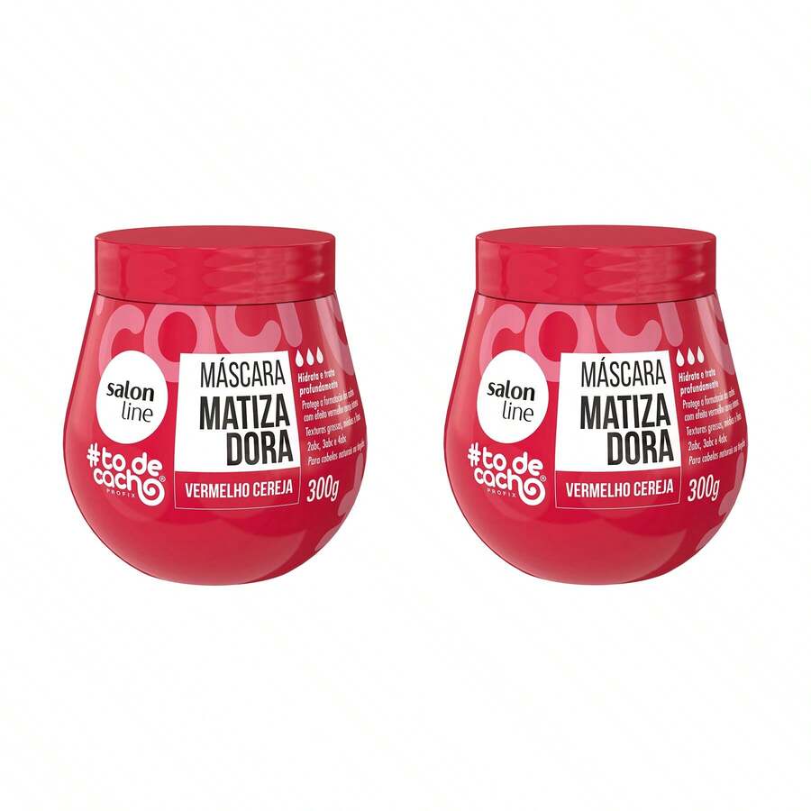 Salon Line Kit With 2 #Todecacho Cherry Red Toning Masks 300g - 彩色 - 查看 1