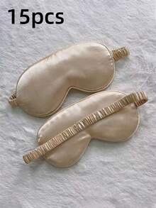 1pc/2pcs/3pcs/4pcs/5pcs/10pcs/15pcs Shading Sleep Eye Mask Imitation Silk Ice Feel Comfortable, Relaxing Fatigue, Lunch Rest, Sleeping - champagne - View 12