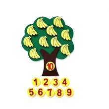 1/4/5 Pieces Of Felt And Non-Woven Fabric Kindergarten Toys And Teaching Aids, Fruit Tree Math Montessori Game Learning Numbers 1-10, School, Students, Stationery, Study Supplies, Kindergarten Children's Education And Learning Toys, Math Toys - Multicolor - View 10