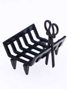 1:12 Puppenhaus Miniatur Kamin Zubehör, schwarzes Metallfeuerholz, BJD Mikro Szenenmodell, Ob11 Fotografie Requisite, Miniatur Spielzeug, Dekor für kleines Zuhause, einzigartige Neuheit Kleinkunst, Stress Relief Spielzeug - Verschiedenfarbig - Übersicht 9