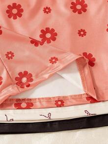 3pcs/Set Girls Casual Sleeveless Tops With Floral & Bow Print, Summer - Multicolor - View 7