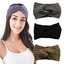 1-3Pcs Thick Wide Knit Headband For Women - Winter Ear Warmer & Fashion Headband (Cold Weather Accessory) - Multicolor - View 2
