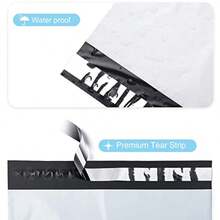 Fuxury 25 Pcs Poly Mailers 17.7 X 22" XL Shipping Bags For Clothing Strong Adhesive Shipping Mailing Envelopes Large Self-Sealing Polymailer For Small Business White #10 - 白色+24x24吋 1200片 - 查看 3