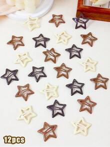 8/12/100/819件套米色可爱女孩发饰套装，包含丝带、蝴蝶结、水钻、珍珠、雏菊发夹、Y2K星星、迷你花朵发爪、弹力发圈、竹编发箍、TPU发带，适合日常佩戴和派对场合 - 彩色 - 查看 10