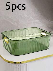 Light Luxury Acrylic ,Desktop Cosmetic Storage Box - Clothes And Miscellaneous Items Coffee Table Snack Storage Basket,Clear Makeup Organizer Bathroom Vanity Skin Care Organizer, Can Be Placed In Bedroom, Bathroom, Closet, Kitchen, Dresser Or Countertop To Organize Small Clutter. Ideal Gift For Christmas, Valentine's Day, Birthdays And Many Other Holidays.(Items Will Be Scratched Due To The Shipping Process, But It Does Not Affect The Use) - 彩色 - 查看 12