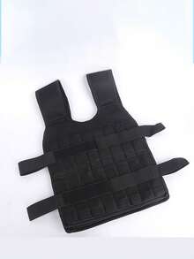 负重背心，女士负重背心，男士负重背心，带配重，可调节重量背心，适合跑步、训练、慢跑和步行 - 黑色 - 查看 13