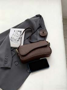 Geantă nouă de umăr pentru toamnă, potrivire ușoară - cafea maro - Vizualizare 6