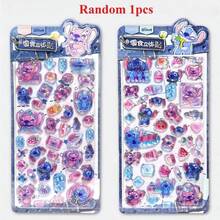 2026 New Lilo & Stitch Cute 3D Stickers Toy, Phone Case DIY Crystal Stickers, Christmas Card Decorative Stickers, Gift - Multicolor - View 2