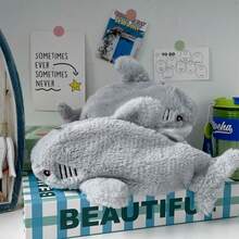 Large-Capacity Cartoon Shark Stationery And Pencil Case, Cute Doll Student School Supplies Stationery Storage Bag, Essential Supplies For The Beginning Of School, Creative Student Holiday Gifts - Hộp bút chì hình cá mập - Xem 1