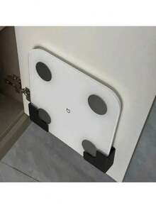 2pcs Wall-Mounted Weight Scale Storage Rack - Seamless Adhesive, No Drilling Installation | Durable Plastic Material, Space-Saving, Bathroom Storage Rack | Compatible With Body Fat Scale/Fitness Equipment/Digital Scale | Stylish Compact Design, Suitable For Bathroom/Home Gym/Laundry Room | Strong Adhesive Storage Rack - Stores Weight Scale And Fitness Accessories | Tool-Free, Easy Installation - Essential For Small Space Home Organization