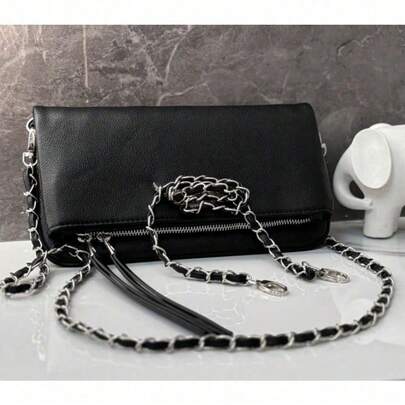 Pour rester en contact plus longtemps avec vous, merci de ne pas inclure d'images dans vos commentaires. Nouveau sac bandoulière/sac à main, petit et élégant, porté sous le bras, bandoulière en cuir sobre, style féminin exclusif, imprimé logo, nouveauté 2026, précommandez dès maintenant !