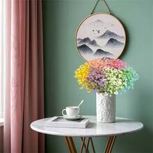 精美人造满天星花，6/24/30/48支装，高品质浪漫仿真花，适用于室内家居装饰、婚礼中心摆设、周年庆典、母亲节礼物、春夏季节装饰，室内外均可使用。 - 彩色 - 查看 6