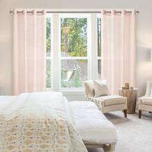 Hiasan Set Of 2 Sheer Voile Curtains Living Room With Eyelets Curtains Panel Curtains Transparent Airy Decorative Curtain For Bedroom 240 X 140 Cm (H X W) White - Pink - View 7