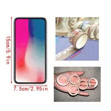 5 cuộn băng Washi dùng để làm sổ lưu niệm, viết nhật ký, người lập kế hoạch, trang trí tiệc, nhãn dán có thể xé được và không dấu vết - Nhiều màu - Xem 3