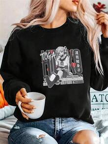 Toga Anime Tshirt League Of Villains Sweatshirt MHA Tshirt Bella+Canvas 3001 Unisex Tshirt_228_t1 - Black - View 3